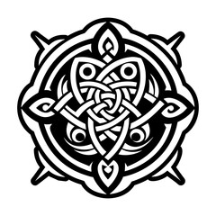 A glyph style icon of celtic spirit symbol