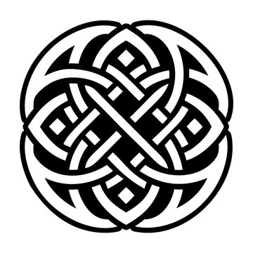 A filled style icon of dara knot symbol