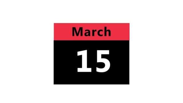 March month calender. calender simple icon animation date change time month. Boost your productivity and impress clients with this sophisticated calendar animation.