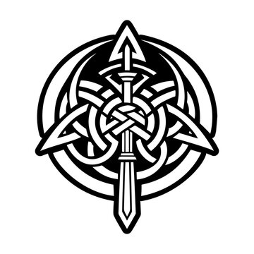 Lugh spear icon in filled style