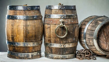 Fototapeta premium old wooden barrel