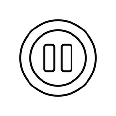 Pause icons vector stock illustration.
