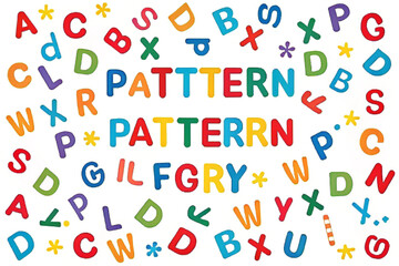 Fototapeta premium Colorful Alphabet Pattern Background