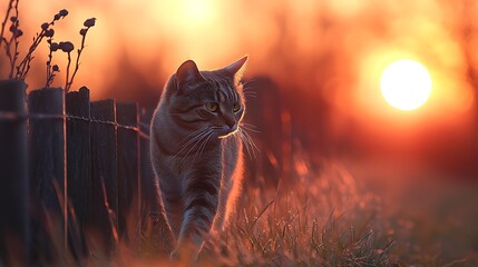 Cat owl shadow watching trees sunset high resolution hd picture