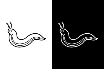 Slug icon vector on White Background ,Vector Art Illustration on white background.