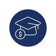 Paid Training icon vector stock illustration