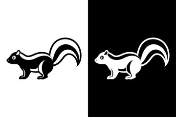 Skunk icon vector on White Background ,Vector Art Illustration on white background.