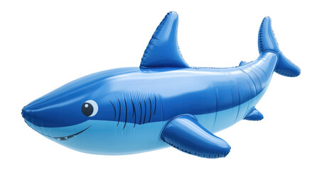 PNG Blue shark 3d inflatable illustration accessory animal summer.