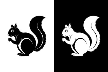 Squirrel icon vector on White Background ,Vector Art Illustration on white background.