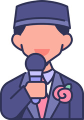 Master of Ceremony Icon Illustrations