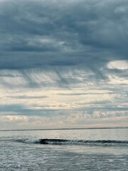 rainstorm over the ocean