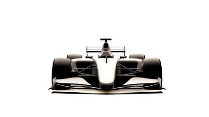 A white race car on a white background
