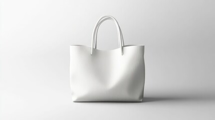 Blank white tote bag mockup.