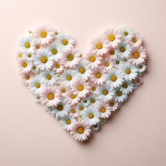 Obraz premium Delicate Floral Heart Arrangement