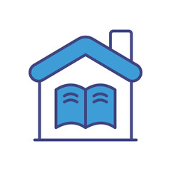 Home Schooling icon vector stock illustration