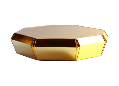 PNG Hexagon stand or podium gold contemporary accessories centerpiece.