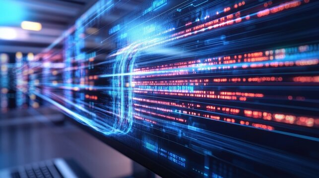 A closeup shot of a monitor displaying a progress bar filled to threequarters accompanied by multiple popup notifications regarding the completion of security updates depicting the