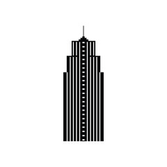 vector logo silhouette of tall building