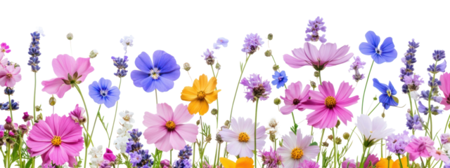 PNG Flowers border background blossoms scenery.