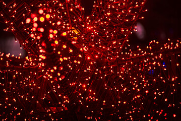 corazón, alumbrado, amor, dechado, rojo, bokeh, navida, valentín, color, celebraciones, corazón