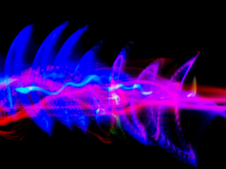 Abstract background with blue and black color for design purpose. Graphic content. Random light shapes. Special effect.