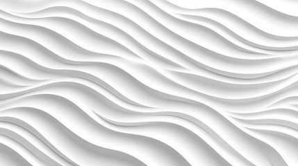 Fototapeta premium Abstract White Wave Pattern Background Design