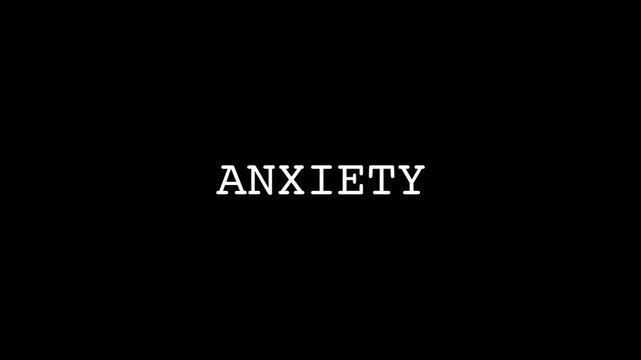 anxiety text with flashing A letters