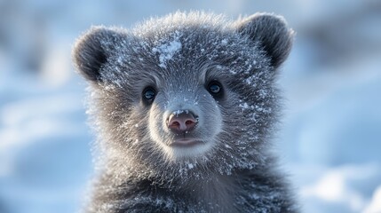 Obraz premium bear close up with copy space