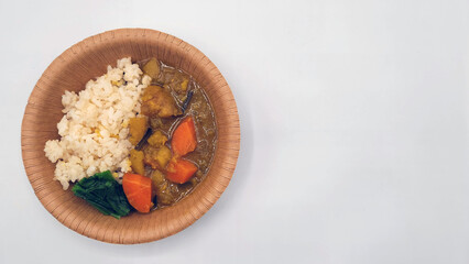 野菜カレー・日本のカレーライス／Vegetable curry/Japanese curry rice／야채 카레・일본 카레라이스