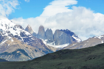 Torres del Paine National Park national park  in southern Chilean Patagonia