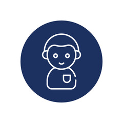 Student icon vecto stock illustration