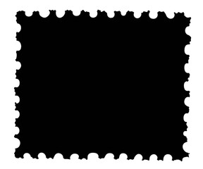 Postage stamp silhouette horizontal 