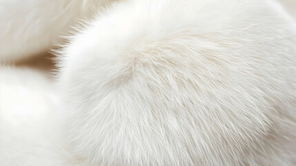 Obraz premium Closeup of soft white fur texture, detail of luxurious fabric, possible use for fashion or design inspiration