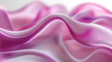 Fototapeta premium Pink fabric waves, abstract background, studio shot, design element