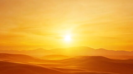 Obraz premium Golden Sunset Over Rolling Desert Mountains