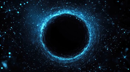 Abstract swirling vortex in space