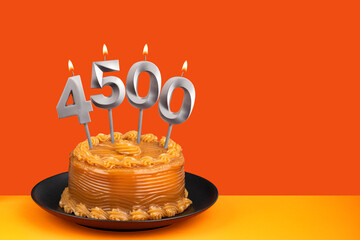 Number of followers or likes - Candle number 4500.