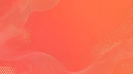 Obraz premium Abstract Coral Background With White Lines And Dots