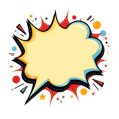 Pop Art Comic Style Speech Bubble: Vibrant Design Element for Creative Graphic Communication