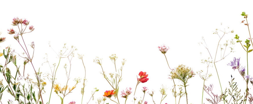 PNG Real pressed flowers border background nature herbs. - Powered by Adobe