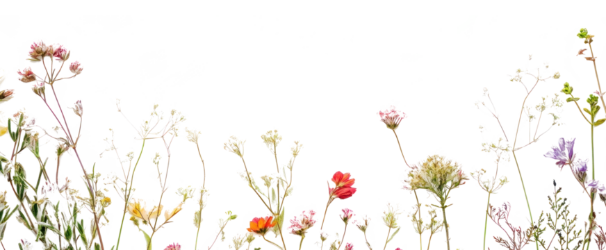 PNG Real pressed flowers border background nature herbs.