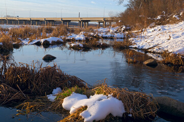 minnesota valley wildlife refuge in bloomington minnesota along banks of minnesota river with cedar bridge in background 
