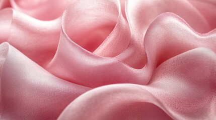 Obraz premium Pink silk fabric folds, studio shot, textile background, design texture
