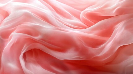 Obraz premium Pink silk fabric waves, ombre, studio, background texture