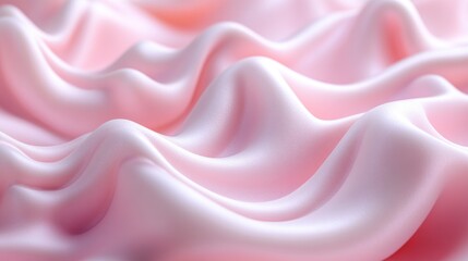 Obraz premium Pink silk waves, flowing fabric texture, soft background, product display