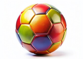 Fototapeta premium Isolated Soccer Ball, Classic Football, White Background, Full Depth of Field Stock Photo