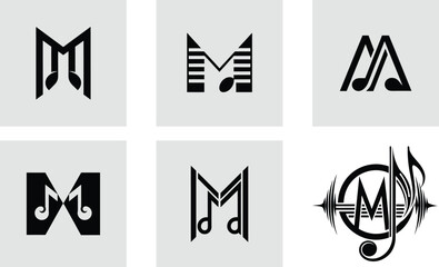 A stylish and minimalist music logo featuring the brand’s initials seamlessly integrated with musical elements. For example, an 