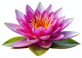 Isolated Water Lily Flower with Clipping Path, High-Resolution Stock Photo, White Background