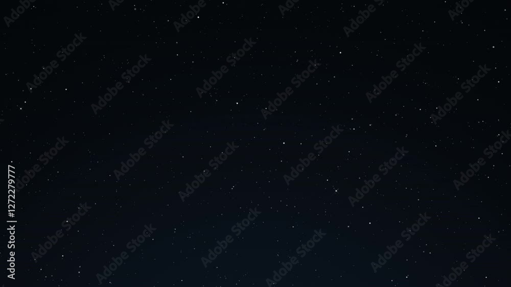 Wall mural through space, starfield. blinking stars. seamless loop abstract particles background.