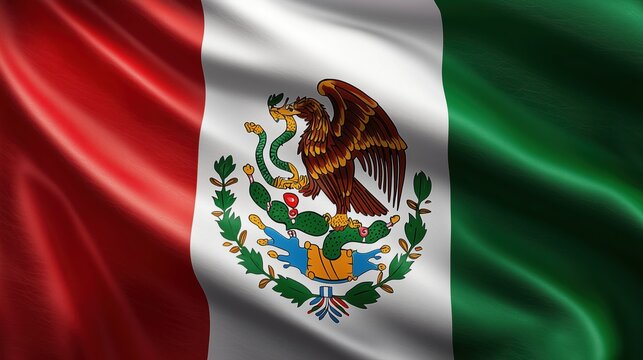 mexican flag with a grunge textured background